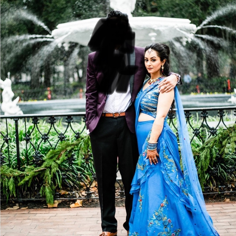 Soltee Blue Mermaid Lengha